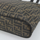 FENDI Zucca Canvas Tragetasche PVC Schwarz Schwarz Auth 183140A-12