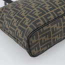 FENDI Zucca Canvas Tragetasche PVC Schwarz Schwarz Auth 183140A-13