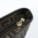 FENDI Zucca Canvas Tragetasche PVC Schwarz Schwarz Auth 183140A-14
