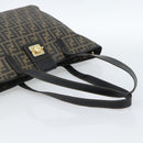 FENDI Zucca Canvas Tragetasche PVC Schwarz Schwarz Auth 183140A-7