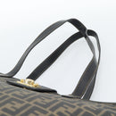 FENDI Zucca Canvas Tragetasche PVC Schwarz Schwarz Auth 183140A-8