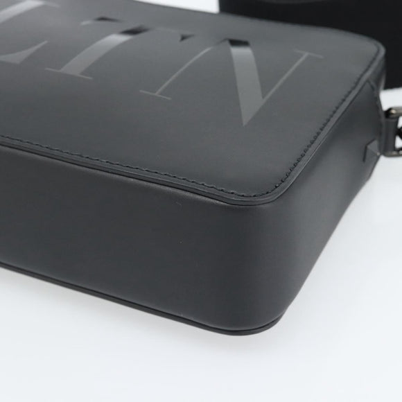 VALENTINO Shoulder Bag Leather Black Auth 183142M