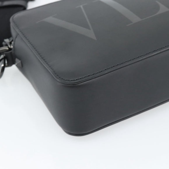 VALENTINO Shoulder Bag Leather Black Auth 183142M