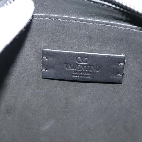 VALENTINO Shoulder Bag Leather Black Auth 183142M