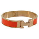 HERMES Click H Bracelet metal Orange Auth 183145-1