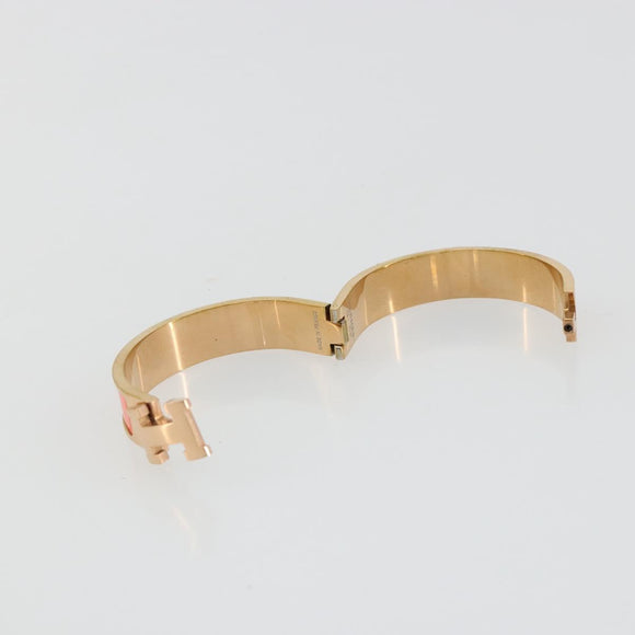 HERMES Click H Bracelet metal Orange Auth 183145