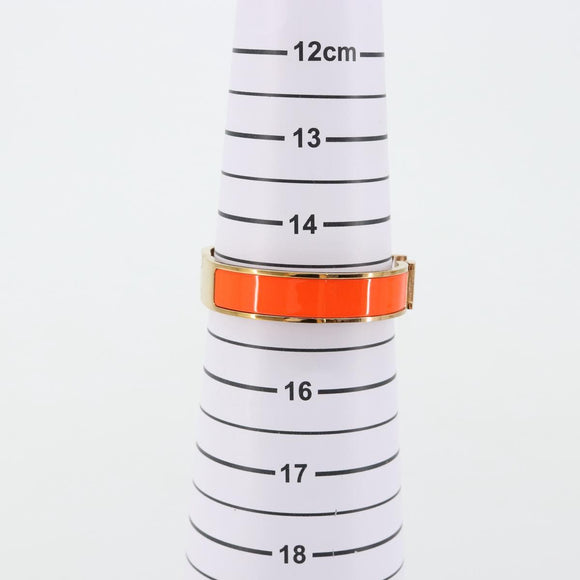 HERMES Click H Bracelet metal Orange Auth 183145