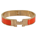 HERMES Click H Bracelet metal Orange Auth 183145-13