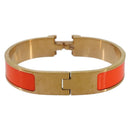 HERMES Click H Bracelet metal Orange Auth 183145-2