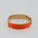 HERMES Click H Bracelet metal Orange Auth 183145-4