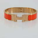 HERMES Click H Bracelet metal Orange Auth 183145-5