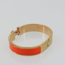 HERMES Click H Bracelet metal Orange Auth 183145-8