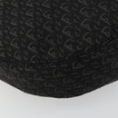 Christian Dior Trotter Canvas Street Chic Shoulder Bag Black Silver Auth 183160-11