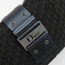 Christian Dior Trotter Canvas Street Chic Shoulder Bag Black Silver Auth 183160-14