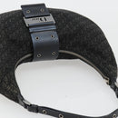 Christian Dior Trotter Canvas Street Chic Shoulder Bag Black Silver Auth 183160-6