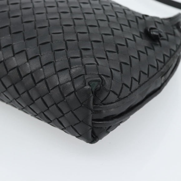 BOTTEGA VENETA INTRECCIATO Umhängetasche Leder Schwarz Auth 183161A
