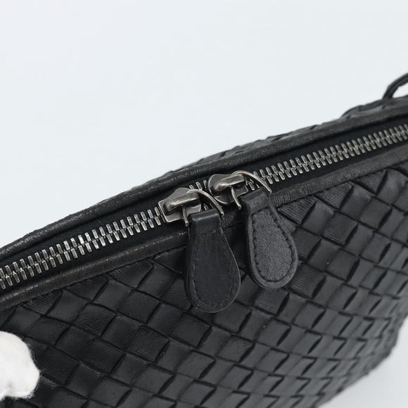 BOTTEGA VENETA INTRECCIATO Umhängetasche Leder Schwarz Auth 183161A
