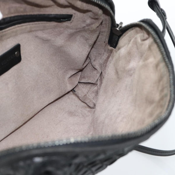 BOTTEGA VENETA INTRECCIATO Umhängetasche Leder Schwarz Auth 183161A