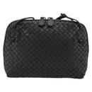 BOTTEGA VENETA INTRECCIATO Umhängetasche Leder Schwarz Auth 183161A-13