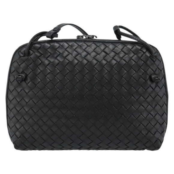 BOTTEGA VENETA INTRECCIATO Umhängetasche Leder Schwarz Auth 183161A