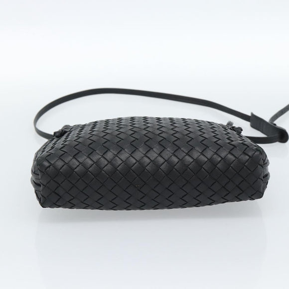 BOTTEGA VENETA INTRECCIATO Umhängetasche Leder Schwarz Auth 183161A