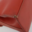 LOEWE Velazquez Hand Bag Leather Red Gold Auth 183162-16