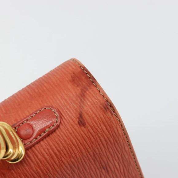 LOEWE Velazquez Hand Bag Leather Red Gold Auth 183162