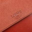 LOEWE Velazquez Hand Bag Leather Red Gold Auth 183162-17