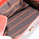 LOEWE Velazquez Hand Bag Leather Red Gold Auth 183162-12