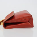 LOEWE Velazquez Hand Bag Leather Red Gold Auth 183162-4