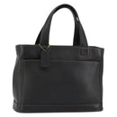 Coach Hand Bag Leather Black Gold Auth 183167-1