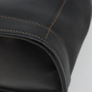 Coach Hand Bag Leather Black Gold Auth 183167-12