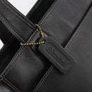 Coach Hand Bag Leather Black Gold Auth 183167-14