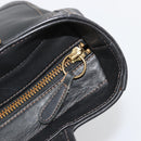 Coach Hand Bag Leather Black Gold Auth 183167-15