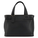 Coach Hand Bag Leather Black Gold Auth 183167-2