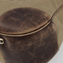 PRADA Shoulder Bag Jacquard Beige Silver Auth 183169-9