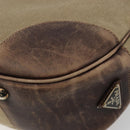 PRADA Shoulder Bag Jacquard Beige Silver Auth 183169-16