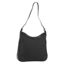 CELINE C Macadam Canvas Shoulder Bag Schwarz Silber Auth 183170-1