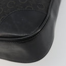 CELINE C Macadam Canvas Shoulder Bag Schwarz Silber Auth 183170-12