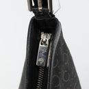 CELINE C Macadam Canvas Shoulder Bag Schwarz Silber Auth 183170-15