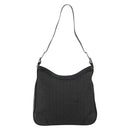 CELINE C Macadam Canvas Shoulder Bag Schwarz Silber Auth 183170-2