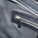 CELINE C Macadam Canvas Shoulder Bag Schwarz Silber Auth 183170-20