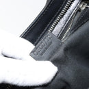 CELINE C Macadam Canvas Shoulder Bag Schwarz Silber Auth 183170-22