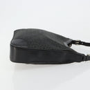 CELINE C Macadam Canvas Shoulder Bag Schwarz Silber Auth 183170-4