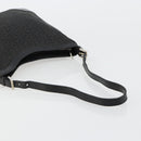 CELINE C Macadam Canvas Shoulder Bag Schwarz Silber Auth 183170-7