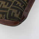 FENDI Zucca Canvas Pouch Black Gold Auth 183171-15
