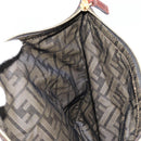 FENDI Zucca Canvas Pouch Black Gold Auth 183171-11