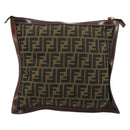 FENDI Zucca Canvas Pouch Black Gold Auth 183171-2