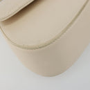 Christian Dior Canage Chain Shoulder Bag Leather Ivory Gold Auth 183173SAV-11