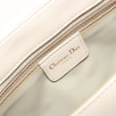 Christian Dior Canage Chain Shoulder Bag Leather Ivory Gold Auth 183173SAV-15